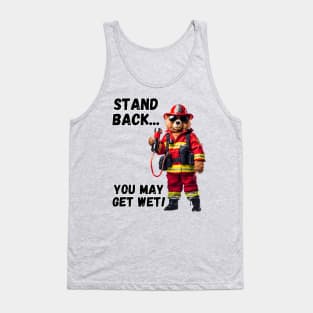 Teddy Bear Firefighter Tank Top